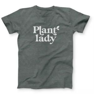 Plant Lady T-Shirt New Floral Graphic Gardening Plant Lover Womens Size XL Green